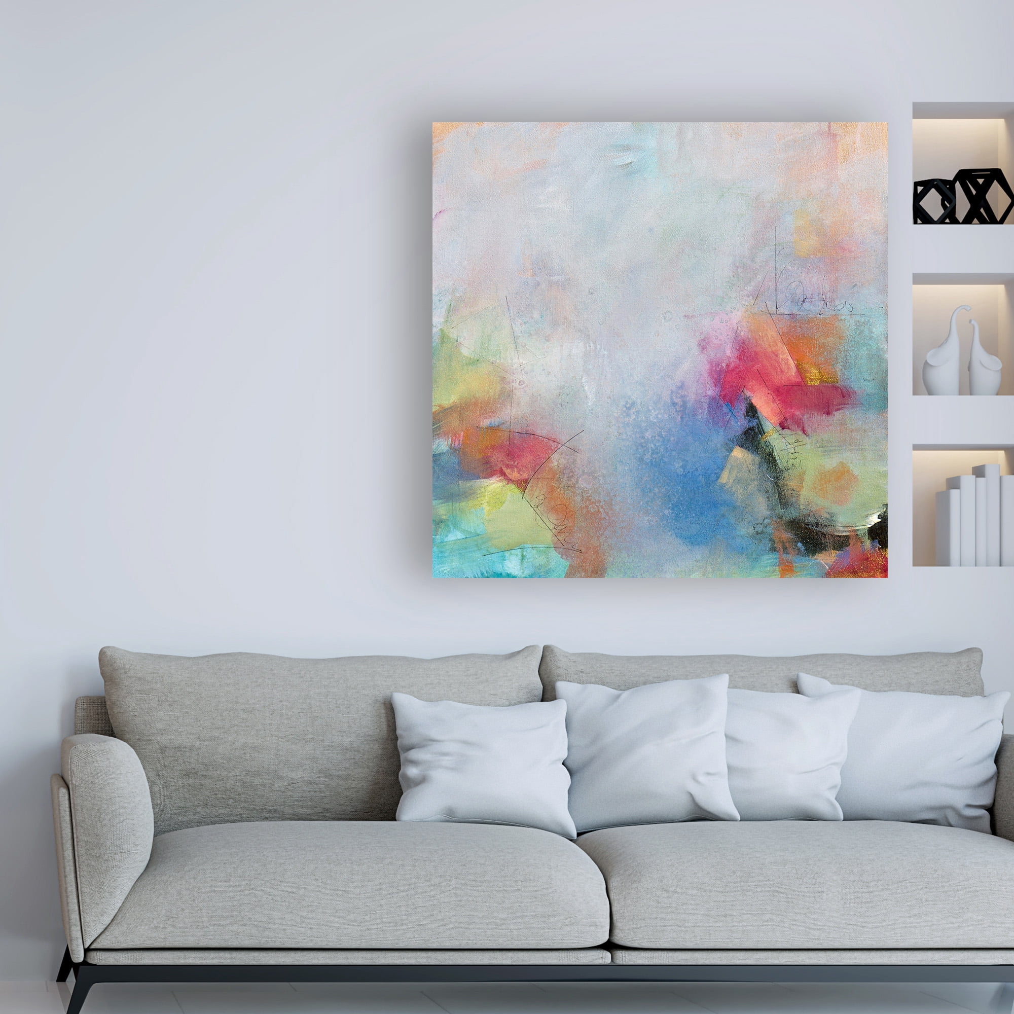 Trademark Fine Art 'Happy Place Abstract' Canvas Art by Karen Hal