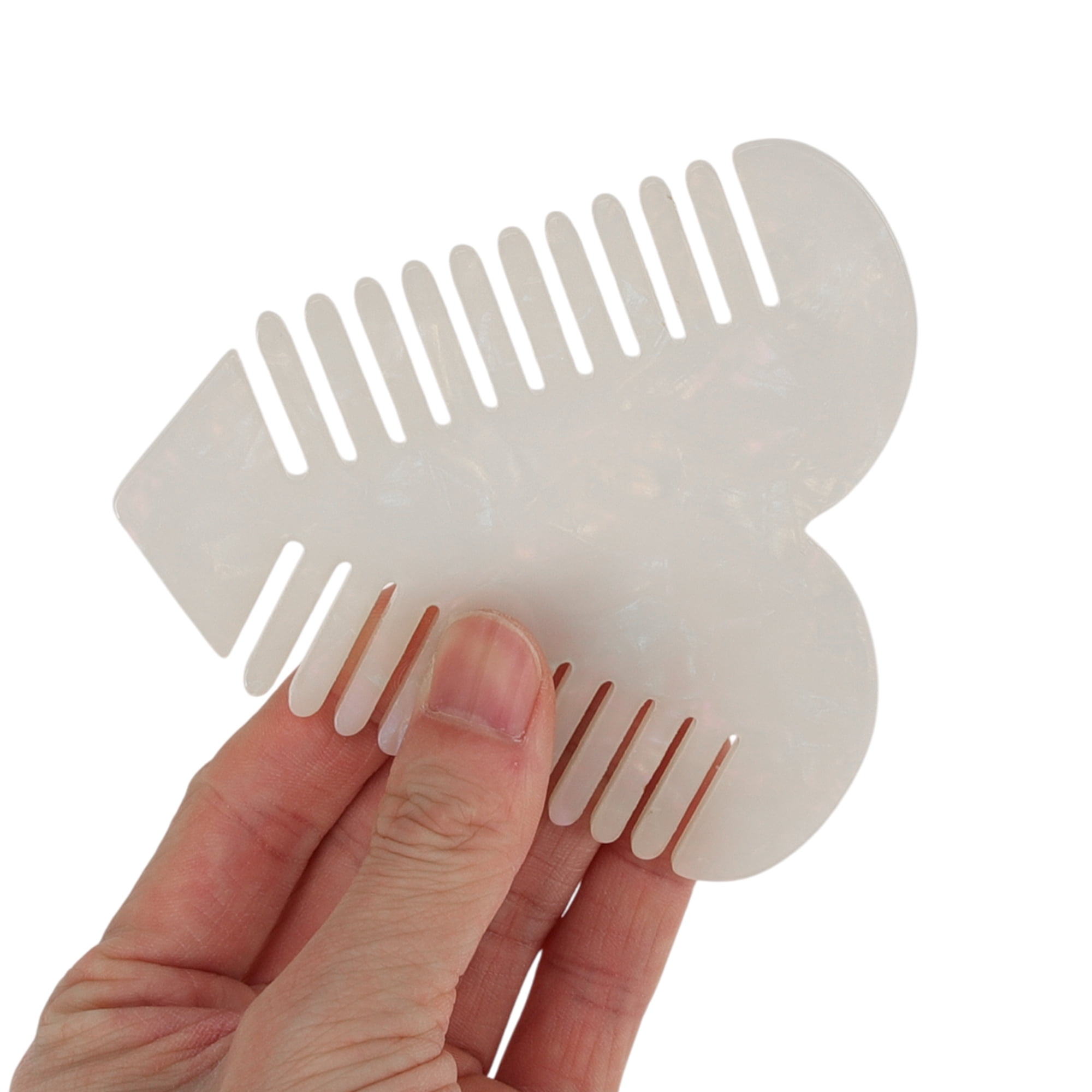 Unique Bargains 1 Pc Heart Shaped Hair Comb for Effortless Hair Care Styling Clear
