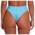 thumbnail image 5 of GEWSEY Women's Bikini Bottom Sexy V Cut High Cut Swimsuit High Waisted Bathing Suit Bottoms Swimming Compression Shorts Light Blue, L, 5 of 5