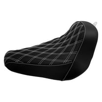 Black Front Driver Solo Seat w/ White For Harley Breakout FXBR Fat Boy 2018-2023