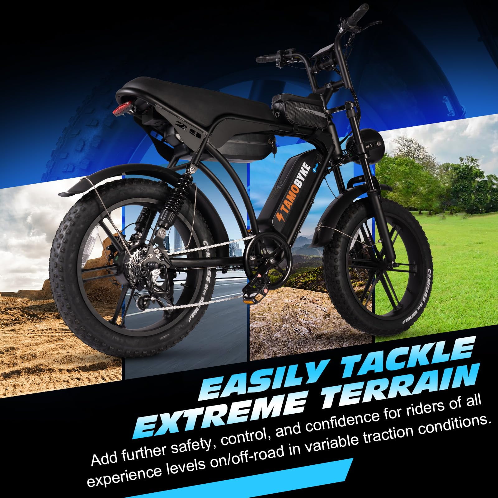  peak トルテュproTP770R Tamobyke Peak 2000W Electric Bike, 20