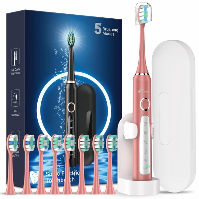 Cepillo de dientes eléctrico Rtauys M5 Sonic para adultos y niños mayores de 12 años