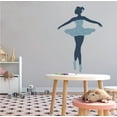 thumbnail image 2 of BALLERINA - Home Living Room Ballerina Decoration Art Basic Ballet Dancing Step Design Vinyl Adhesive Wall Decal - Kids Girls Bedroom Blue Tutu Floral Dress Wall Sticker 7" x 10", 2 of 3