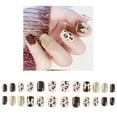 thumbnail image 6 of 24 Piece Striped Acrylic On Nail Set With Glue Kit For Women And Girls Complete Nail Design Including, 6 of 7