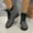 Gray, variant on Women's Ankle Boots Lace up, Flat Fashion Combat Booties Low Heel Gray 9(42)