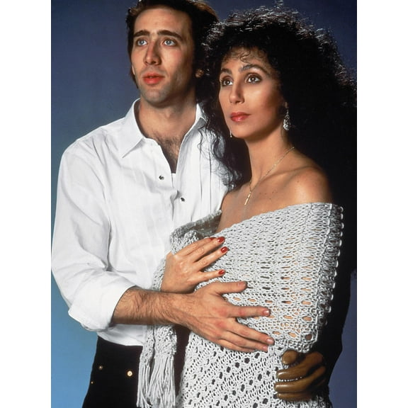 Art.com Moonstruck, Nicolas Cage, Cher, 1987 Photo, 12" x 16"