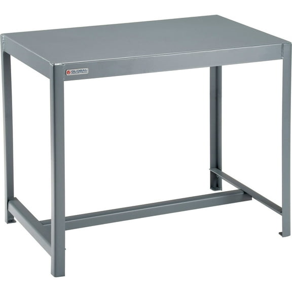 Global Industrial 493776 36 x 24 x 30 in. Standard Machine Table with 14 Gauge Welded Top, Gray