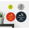 thumbnail image 5 of Circle Complimentary Hand Sanitizer Sign (Black / Silver) - Small 4", 5 of 5
