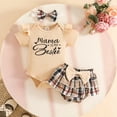 thumbnail image 3 of HWJAD Baby Girl Clothes Summer Outfits Short Sleeve Romper Ruffle Skirt Shorts Newborn Mama's Bestie Bodysuit Sets, 3 of 10