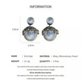 thumbnail image 3 of QQTDFG Stud Earrings Double-Sided Pearl Earrings Lace Crown Hollow Earrings Female-white, 3 of 8