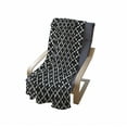 thumbnail image 3 of Vintage Soft Flannel Fleece Throw Blanket, Monochrome Pattern with Geometry Inspired Symmetric Victorian Motif, Cozy Plush for Indoor and Outdoor Use, 50" x 60", Charcoal Grey and White, by Ambesonne, 3 of 5