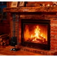 thumbnail image 1 of Juego de herramientas para chimenea Fire Beauty, 4 piezas, hierro forjado negro, 1 of 8