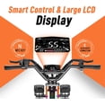 thumbnail image 4 of GLIDEZONE Electric Scooter for Adults, 10000W Dual Motor 13" Tires, up to 55MPH & 75Miles Range, Fast Off Road E Scooter with Dual Suspension, 4 of 9