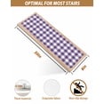 thumbnail image 4 of Purple Checkered Stair Treads for Wooden Steps Indoor Runner Rug Carpet, Farmhouse Buffalo Plaid 10 Pieces Peel and Stick Staircase Step Treads Covers Washable Throw Door Mats, 30"x8", 4 of 6