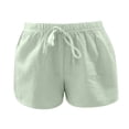 thumbnail image 5 of PIMSSY Women Shorts Casual Striped Drawstring Shorts High Waist Comfortable Summer Beach Shorts With Pockets For Outdoor Activities Trendy Solid Color Bottoms, 5 of 6
