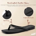 thumbnail image 5 of Womens Square Flip Flops, Patent Leather Flat Sandals with Memory Foam Insole, Non-Slip Lightweight Minimalist Open Toe Summer Vacation Dressy Beach Essentials Slippers, 5 of 7