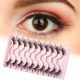 thumbnail image 4 of Happydeer 10 Pairs Half Fake Lashes Natural Curl Wispy Thick 3D Effect Removable Simulated Eyelash Planting Reusable Women Artificial Fiber Eyelashes Extension Makeup Supplies, 4 of 13