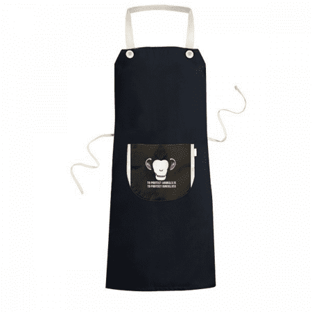 

To Protect Animals Is To Protect Ourselves Apron Bib Sarong Cooking Baking Kitchen Pocket Pinafore