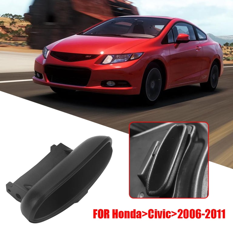 INFINAUTO Pair Synthetic Leather Armrest Covers For Honda Civic 2006-2011 Sedan Front Doors (Black)