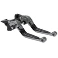 thumbnail image 1 of Palancas de freno y embrague largas y cortas para Yamaha MT-07 2014-2022, palanca de freno ajustable de motocicleta, aleación de aluminio, cabeza de titanio, mango negro, 1 par, 1 of 1