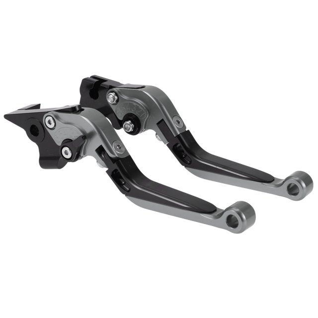 Palancas de freno y embrague largas y cortas para Yamaha MT-07 2014-2022, palanca de freno ajustable de motocicleta, aleación de aluminio, cabeza de titanio, mango negro, 1 par