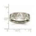 thumbnail image 6 of Chisel Stainless Steel Brushed with Engraved Trinity Symbol 6mm Band, 6 of 7