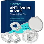 Neomen Upgraded Anti Snoring Solution, Magnetic Anti Snore Clip with Mirror, Snore Stopper Silicone Nose Device, Comfortable & Professional Anti Snoring Devices for Peaceful Night