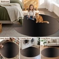 thumbnail image 5 of Round Rugs 7Ft, Brown Black Ombre Round Area Rug Washable Indoor Throw Carpet, Modern Gradient Abstract Art Large Non Slip Circle Rug for Dining Room Playroom Home Decor Aesthetic, 5 of 8