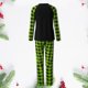 thumbnail image 5 of Conjunto de pijama familiar de 2 piezas, traje con estampado de dinosaurio y cuello redondo (mujer verde S) Ygjytge Verde mujer T S, 5 of 7