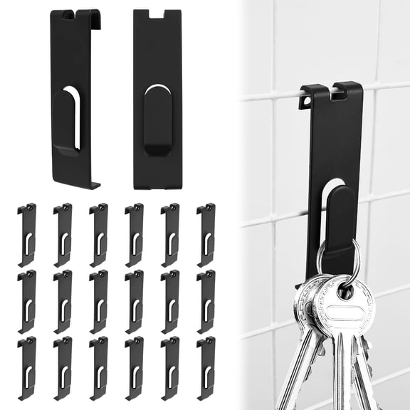 FKSZLL Gridwall Hook 20 Pcs Picture Display Hook for Grid Wall Panel Grid with Extra Hanger Gridwall Shelf Accessories Sturdy Wall Panel for Hanging Art Clothes Painting Photography Canvas