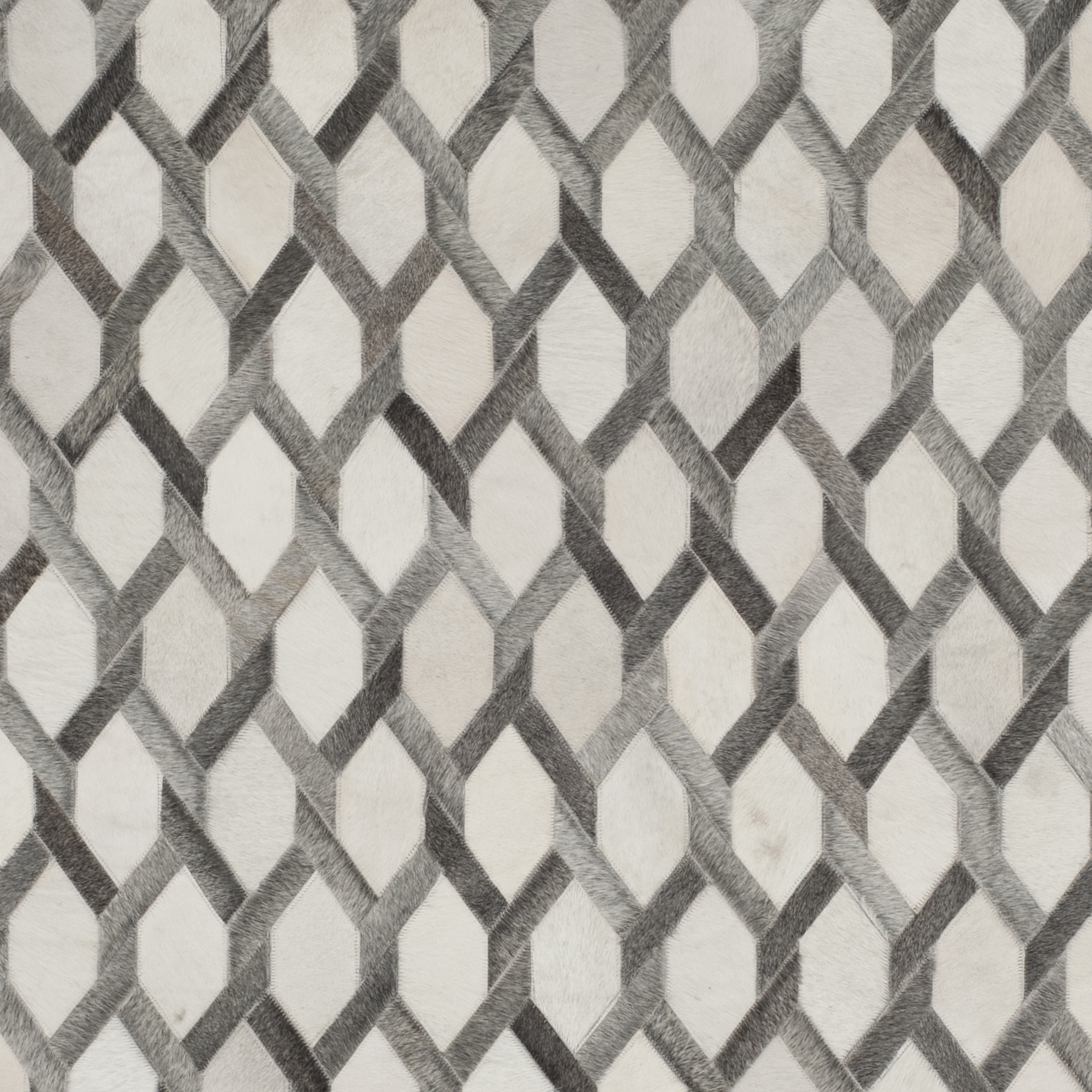 SAFAVIEH Studio Leather Merton Geometric Area Rug, Ivory/Grey, 5' x 8'