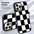 thumbnail image 3 of Funda de teléfono KANGHAR para iPhone 16 Pro Max con estampado de cuadros, 3 of 6