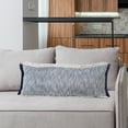 thumbnail image 6 of Woven Paths Bennett 14" x 36" Fringed Blue Cotton Adult Decorative Throw Pillow, 6 of 10