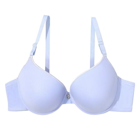

Bralettes For Women Women s Benefits Allover-Smoothing Wireless Lightly Lined Convertible Comfort Bra(Large Blue)