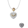 thumbnail image 2 of Delight Jewelry Goldtone Sisters Rock on Clear Crystal Heart Mia Monkey Charm Necklace, 2 of 4