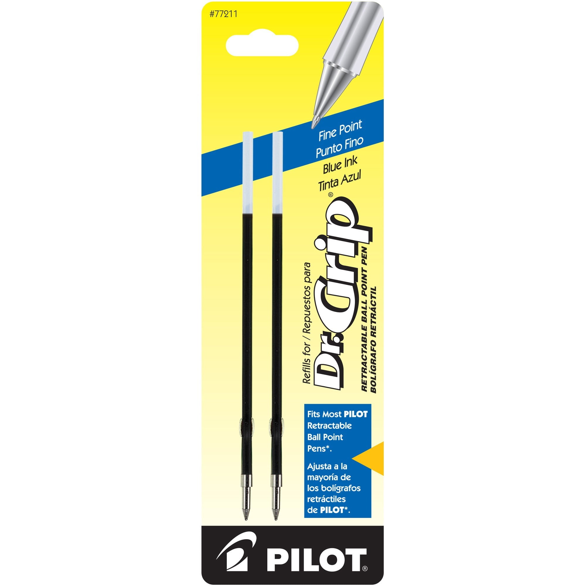 Pilot Dr. Grip Retractable Pen Refills, 2 / Pack (Quantity) Walmart