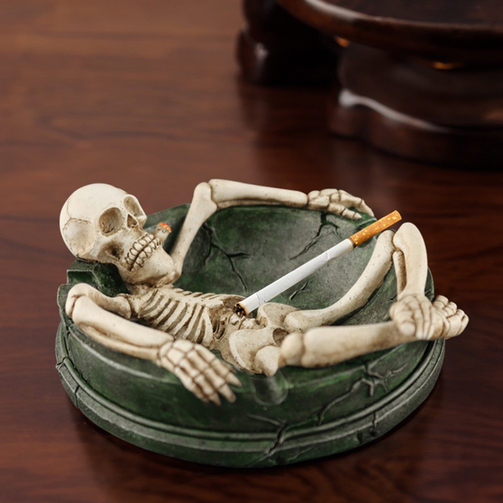 Resin Skull Ashtray Cigaretteash Container Skull Ashtray, Halloween Skull  Ashtray, Resin Figurine Statue Ash Holder Storage Tray Desktop Decoration  Festival Gift