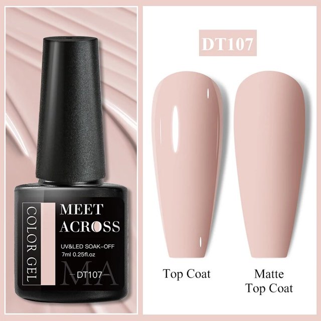 MEET ACROSS-esmalte de uñas en Gel, 7ml, primavera, 140 colores para decoración de otoño, capa superior mate semipermanente, barniz de Gel UV para arte de uñas