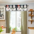 thumbnail image 3 of Yayeee Kitchen Valance Rod Pocket 54" x 18" Living Room Window Curtain, Green Snowmen, 3 of 6