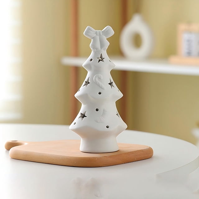 DIY Ceramic Christmas Tree Night Light Adorable Glow In The Dark Perfect For Holiday Unique Idea For Christmas Kids Room And Festive