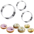 thumbnail image 2 of Stainless Steel Pancake Mold, Round Cake Mold, Muffin Tart Ring, Pie Mousse Dessert, Bakeware Cake Ring Set, Biscuit Cutter Baking Tool, 2 of 7