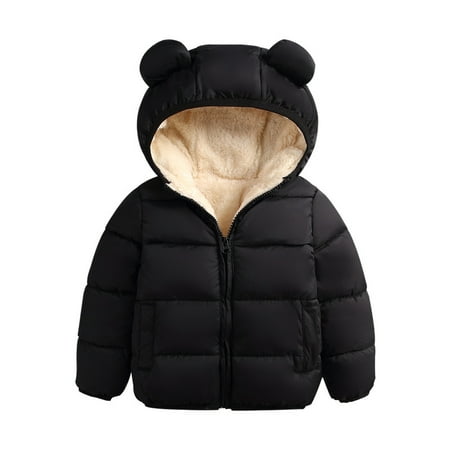

One opening USA Toddler Baby Girl Winter Snowsuit 3D Ears Hooded Coat Jacket Warm Zip Outerwear
