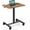 Rust Brown, variant on LiteHaven Mobile Standing Desk, Laptop Computer Cart, Height Adjustable Rolling Cart with Wheels, Small Rolling Desk for Home Office White