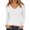 White, variant on Staron Womens Tops Basic Casual Comfy V Neck Long Sleeve Solid Slim Fitted Stretchy T Shirt Tee, Army Green L