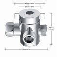 thumbnail image 2 of ABS Diverter Valve 1/2 Inch 3 Way Water Separator Shower Tee Adapter Adjustable Faucet Switcher Bathroom Toilet Accessories, 2 of 5