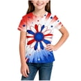 thumbnail image 6 of ITSAME 4th of July Girls T-Shirts Patriotic Graphic Tee Independence Day Short Sleeve Tops Blue Size 11-12, 6 of 6
