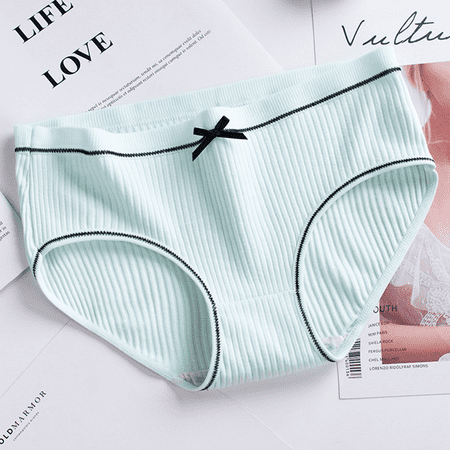 Fulorrnie Underwear for Women Comfort Seamless Cute No Show Panties Cheeky Briefs Banded Waist Waistband Panty  Mint Green  XXL