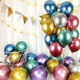 thumbnail image 3 of Leaveforme 50Pcs 5 Inches Metallic Balloon Shiny Multi-colors Thicker Leakproof Anti-burst Scene Layout Tear-resistant Wedding Party Decor Latex Balloon for Indoor, 3 of 7