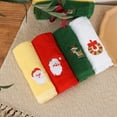 thumbnail image 7 of Steadline Snowman and Santa Cotton Kitchen Towel - Embroidered Christmas Hand Towel for Holiday Decor and Practical Kitchen Use During Winter Season, 7 of 7