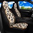 thumbnail image 2 of Uorisanigo Cow Print Car Seat Covers 2 Pcs Stretch Polyester Fabric Cover Waterproof Car Seat Cover Easy Installation Universal Size Fit for Most Cars SUVs Trucks Vans, 2 of 7